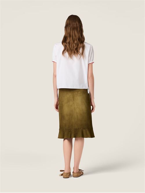 Camicia in popeline ricamata MIU MIU | MK2038197FF03DU